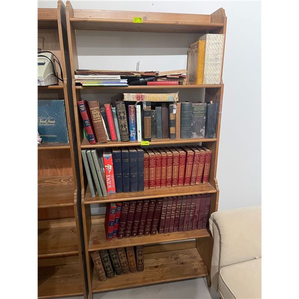 Wood Bookcase/Display Shelf (13" x 36" x 77" tall) Contents not included