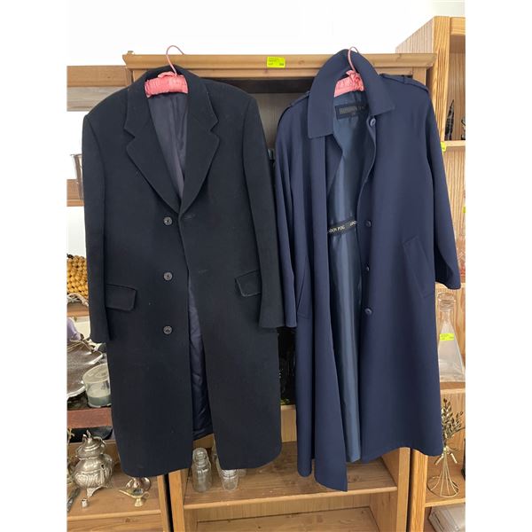 Ladies Navy Blue London Fog (size 10) and Navy Wool Eaton's Coat (40 R)