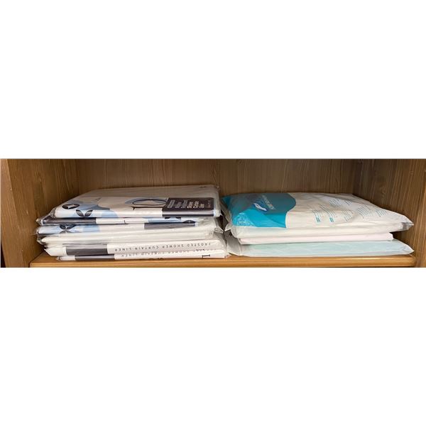 10 New Shower Curtain Liners in Packages