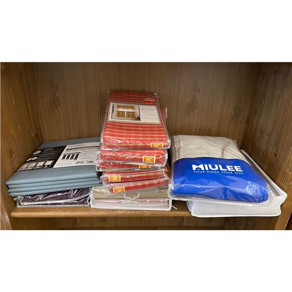 13 New Packages of Window Curtain Panels * Assorted styles and sizes