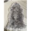 Image 1 : Silver Dyed Sheepskin Area Carpet (27" x 39")