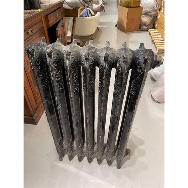 Vintage Cast Iron Radiator Painted Black