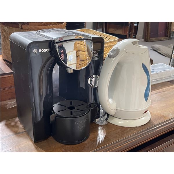 Bosch Tassimo Coffee Maker and Sunbeam Electric Kettle (Untested)
