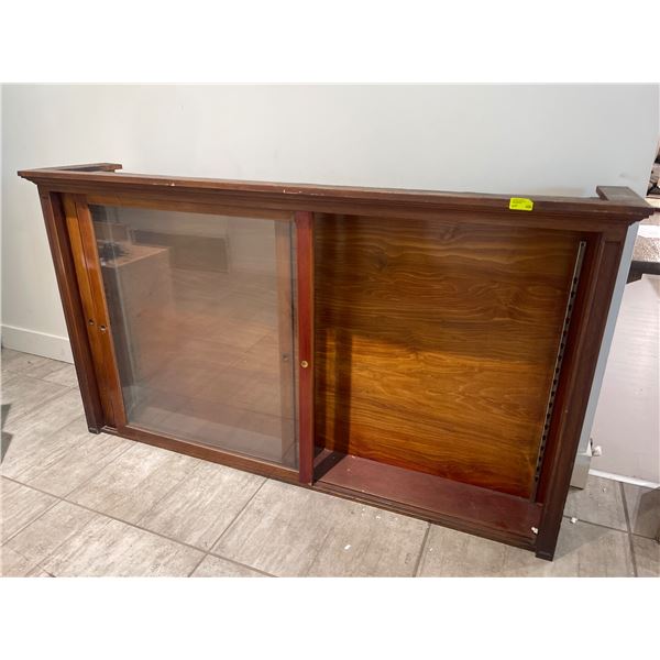 Vintage Glass Door Display Cabinet (shelf is 10" D but unit moulding is 16" D x 75" W 42" H)