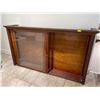 Image 1 : Vintage Glass Door Display Cabinet (shelf is 10" D but unit moulding is 16" D x 75" W 42" H)