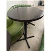 Image 1 : Sturdy Wood Topped Pub Table with Metal  Base (43" tall x 32" diameter)