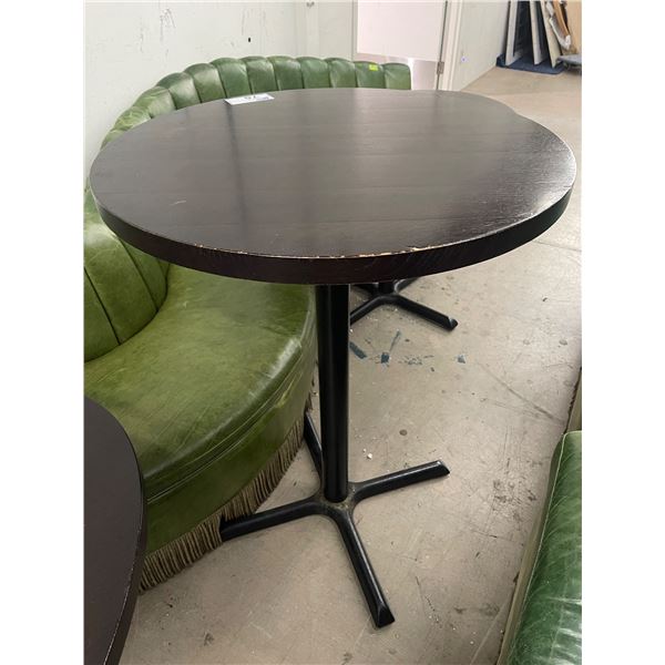 Sturdy Wood Topped Pub Table with Metal  Base (43" tall x 32" diameter)
