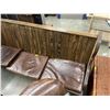 Image 2 : High Back Pew Style Wood Bench Seat * 82" long and 44" tall at the back