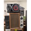 Image 2 : Tower of 11 Assorted Speakers Bolted Together