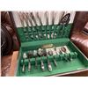 Image 2 : Silver Plated Flatware in a Wood Chest Plus Extra Empty Flatware Chest