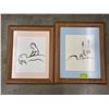 Image 1 : 2 Wood Framed First Nations Prints (Frame sizes are 13" x 17")