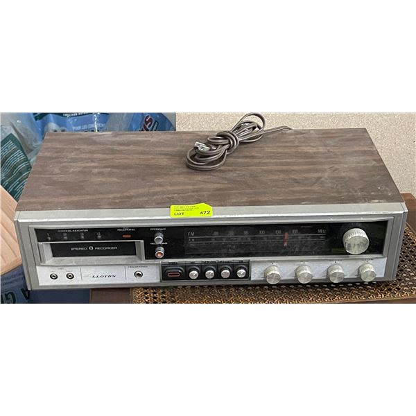 Vintage Lloyd's Stereo 8-Track Recorder