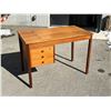 Image 1 : Mid Century Teak Desk - Approx: 41.25 x 23.5 & 28.75"T (see all photos)