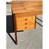 Image 2 : Mid Century Teak Desk - Approx: 41.25 x 23.5 & 28.75"T (see all photos)