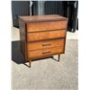 Image 1 : Mid Century 4 Drawer Tallboy Dresser - Approx: 34x18 & 38" tall (see photos)