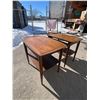 Image 2 : 2 Mid Century Walnut Side / End Tables - Approx: 28 x 18 & 22.5"T
