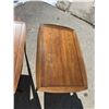 Image 4 : 2 Mid Century Walnut Side / End Tables - Approx: 28 x 18 & 22.5"T