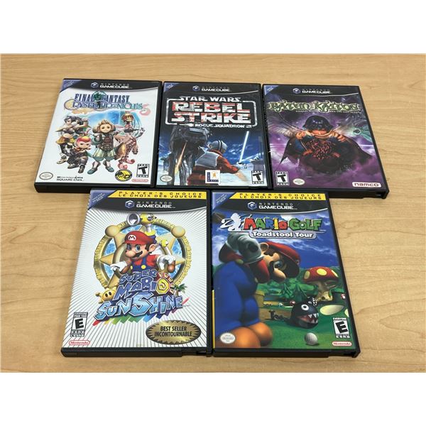 5 Nintendo Gamecube Games - Mario / Final Fantasy / Baten Kaitos / Star wars (see photos)