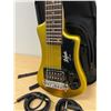 Image 2 : Hofner Shorty Electric Guitar with Bag & Accessories - see photos, not tested - about 34x8"