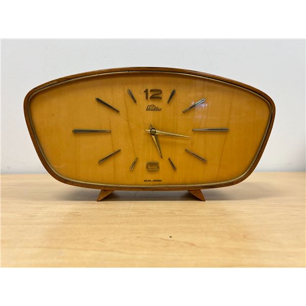 Mid Century West German Chime Mantle Clock Approx: 13"W 7"T (see photos, not tested)