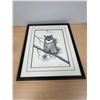 Image 2 : Signed John Paul Lavand Great Horned Owl VII With COA 436/500 approx: 20.25x17"