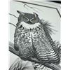 Image 3 : Signed John Paul Lavand Great Horned Owl VII With COA 436/500 approx: 20.25x17"