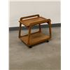 Image 1 : Mid Century Teak Bar Cart / Side Table (Removeable Top) on casters Approx: 24.5x16 & 21"T