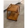Image 2 : Mid Century Teak Bar Cart / Side Table (Removeable Top) on casters Approx: 24.5x16 & 21"T