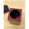 Image 4 : Canadian (Montreal) Touchwood Trinket Storage Box with Lid Approx: 3x3 & 6"T