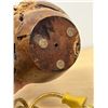 Image 7 : Vintage Burl Wood Handmade Table Lamp - Works - see all photos 18"T 6.5"W