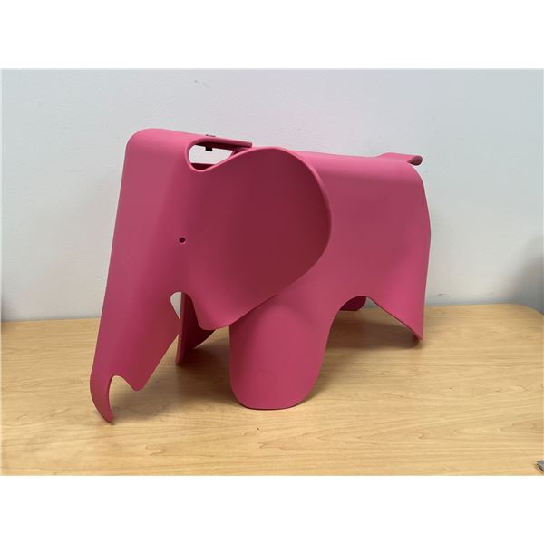 Large Modern (Eames Style??) Pink Elephant - Approx: 28 x 16 x 16"