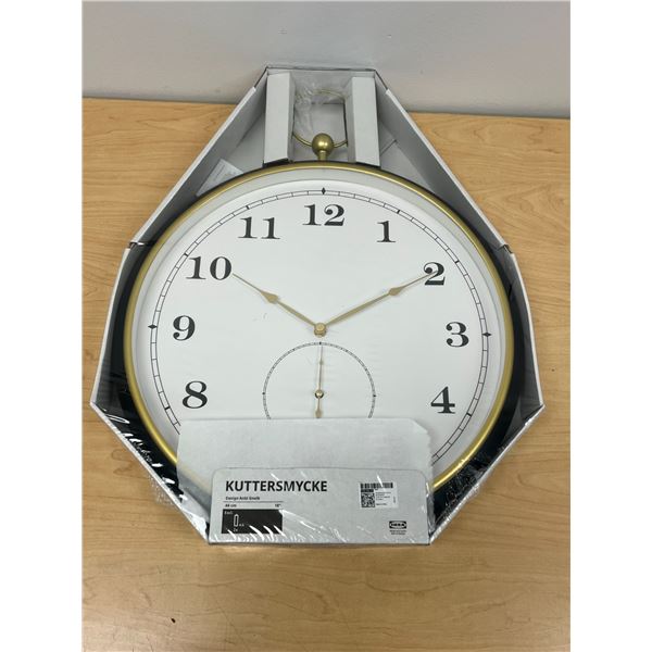 Large Decorative IKEA Wall Clock - looks new in package - see all photos for size/details