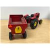 Image 4 : Vintage Large Metal Tonka Tractor & Trailer 21.5" together
