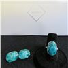 Image 1 : Stunning BIRKS 14K White gold Scarab ring with matching Scarab earrings