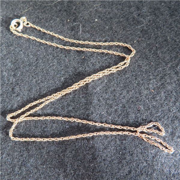 10K Yellow gold 18" chain.  Very nice!  Marked 10K