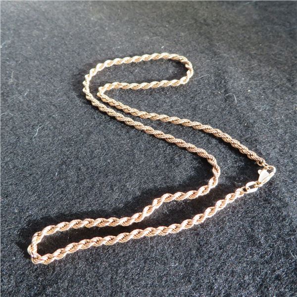 10K Yellow gold 18" chain.  Nice and sturdy!  Marked ITALY 417 (which is 10K gold)