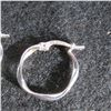 Image 4 : 10K White gold earrings.  Approx 3/4" round.  Marked 10K