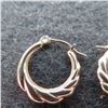 Image 4 : 10K Yellow gold earrings.  Approx 5/8" round.  Marked 10K