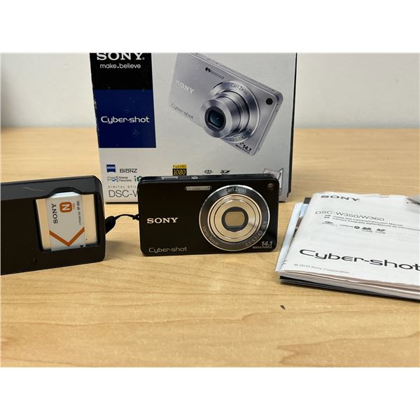 Sony Cyber-Shot DSC-W350 Digital Camera Carl Zeiss 14.1 megapixel 4x zoom