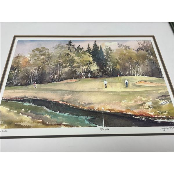 Falcon Lake 8th Hole Watercolour - Vojtech Matousek - Frame approx: 22x18"