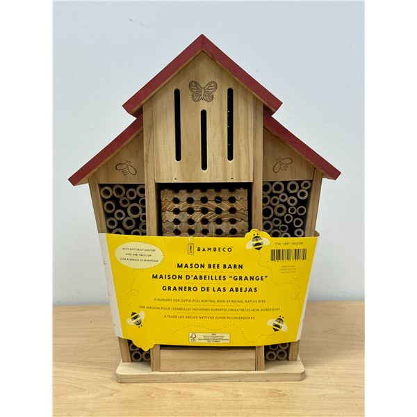 Bambeco Mason Bee Barn Super-Pollinating, non-stinging Bee Nursery Approx: 14.5"T 11.5"W