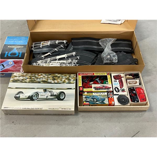 WOW Strombecker Canadian Grand Prix Road Racing Set with extras & Similar LOT