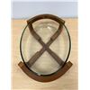 Image 4 : Teak Wood Holder with 13.5" Pyrex Oval Baking Dish