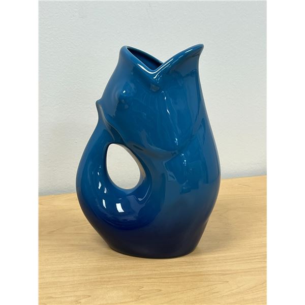 Fish Theme Gurglepot / Glug Jug Pitcher 9.5"
