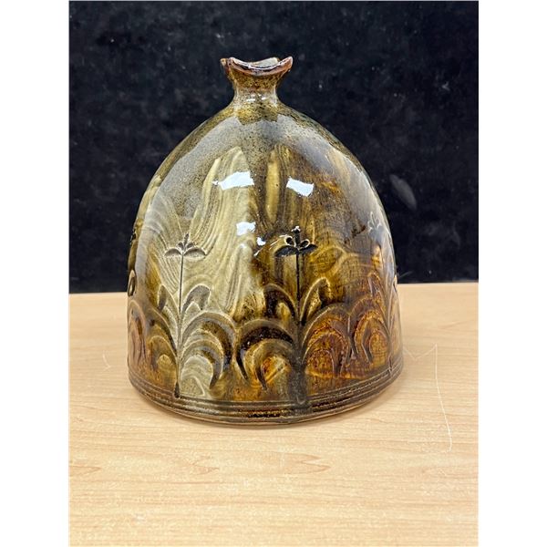 Signed S. Jorgenson Studio Art Pottery Vessel - Approx: 7"T 6"W
