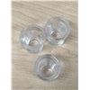 Image 4 : 4 Lalique France Glass pieces - 3 Shot Glasses & 4" swan trinket Dish