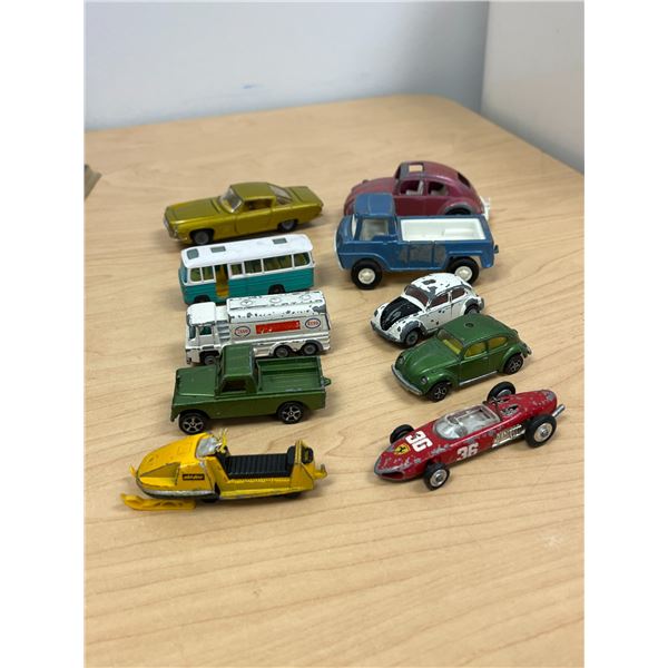 10 Vintage Diecast & Similar toys Corgi / Tootsie / Husky - played condition, see photos