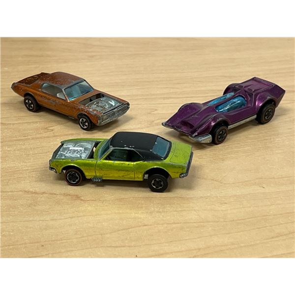 3 Hot Wheels REDLINES - as is condition - see photos for details