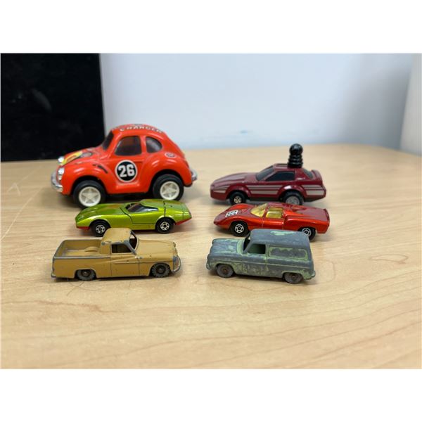 6 Vintage Diecast & Similar toys - mostly Lesney - played condition, see photos