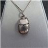 Image 1 : 925 Sterling Scarab pendant on 24" chain.  Scarab marked STERLING, chain marked 925